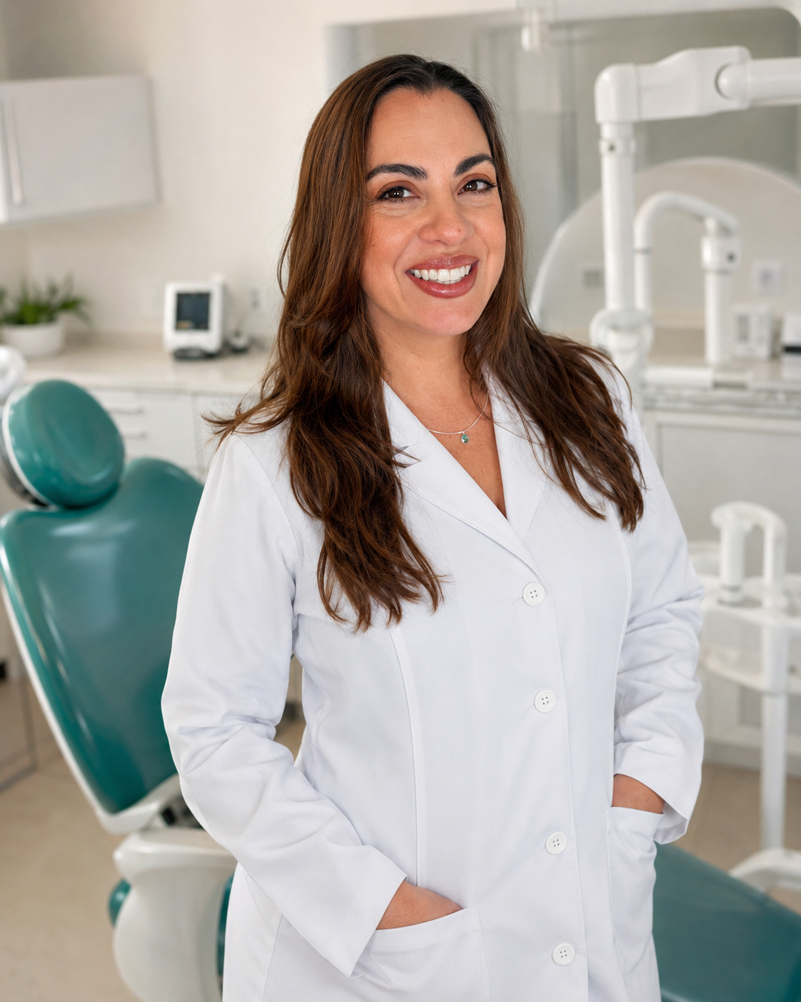 Dra. Helena Castelo Branco, especialista em Ortodontia, em seu consultório em São Paulo